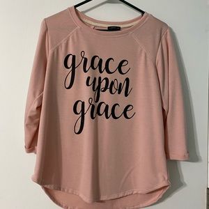 Light pink long sleeve sweatshirt